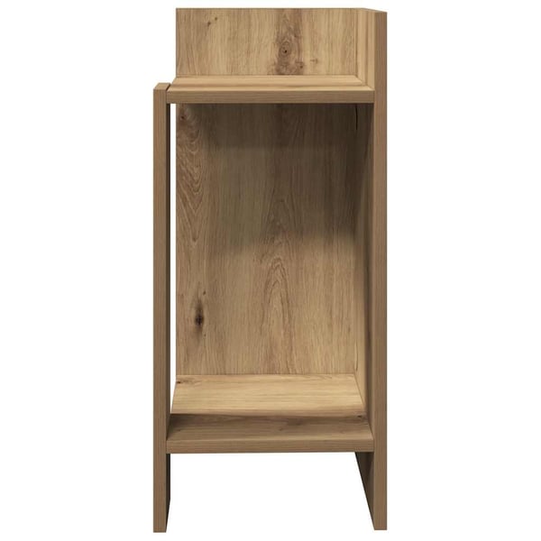 vidaXL Sidebord med hylle artisan eik 25,5x27x60 cm