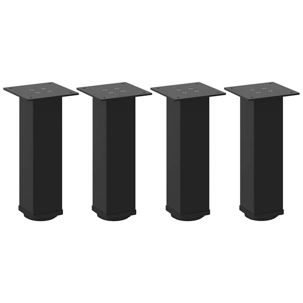 vidaXL Sohvapöydän jalat 4 kpl musta 30-32 cm teräs