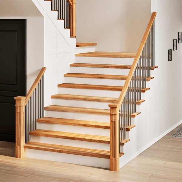 vidaXL trappemåtter 20 stk lysebrun 120x25x2 cm massivt egetræ