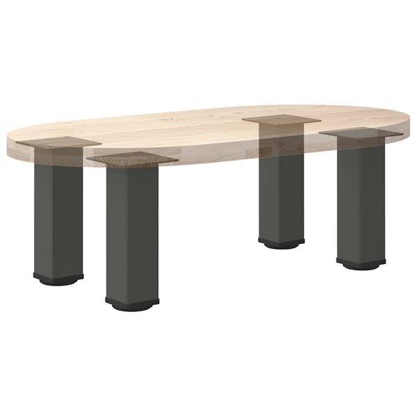 vidaXL sofabordsben 4 stk. antracit 42-44 cm stål