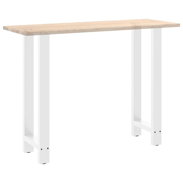 vidaXL Barbordben hvite 2 stk 40x(100-101) cm stål
