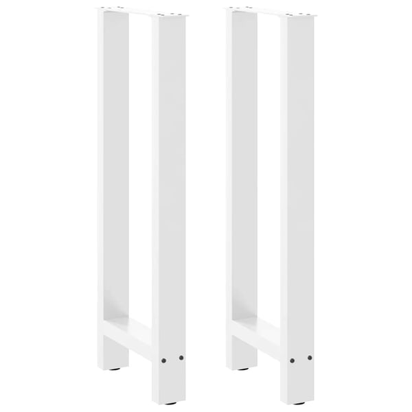 vidaXL Barbordben hvite 2 stk 40x(100-101) cm stål