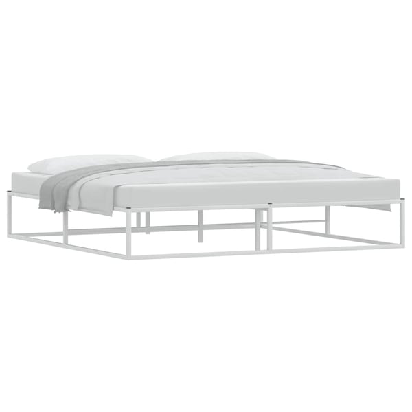 vidaXL Sengeramme uten madrass hvit 200x200 cm