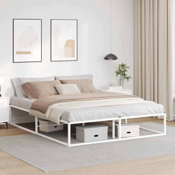 vidaXL Sengeramme uten madrass hvit 160x200 cm
