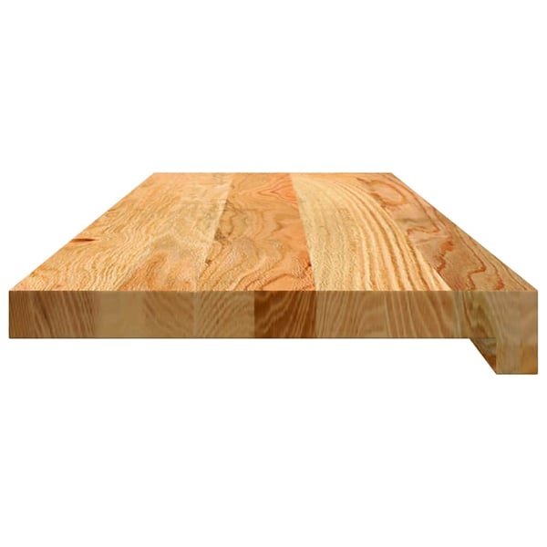 vidaXL Trappetrinn 2 stk lysebrun 80x30x2 cm heltre eik