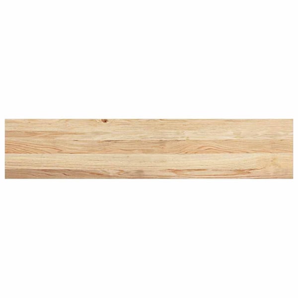 vidaXL trappemåtter 2 stk ubehandlet 120x30x2 cm massivt egetræ