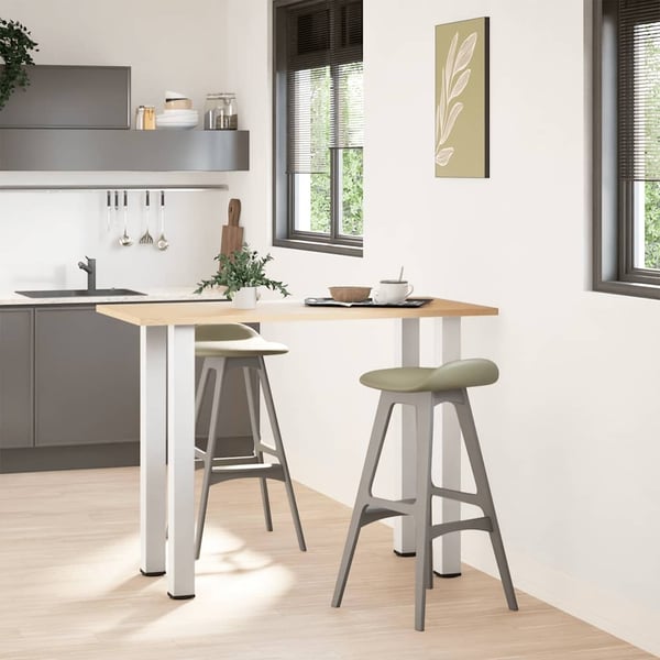 vidaXL barbordsben 4 stk. hvid 100-102 cm stål