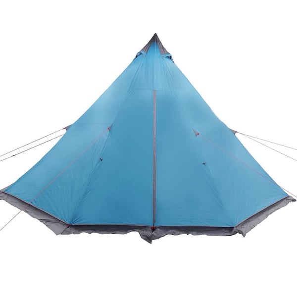 vidaXL Familietelt tipi for 8 personer blå vanntett
