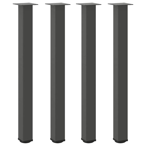 vidaXL Barbordben 4 stk antrasitt 100–102 cm stål