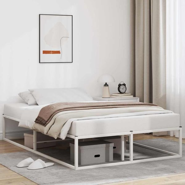 vidaXL Sengeramme uten madrass hvit 120x200 cm