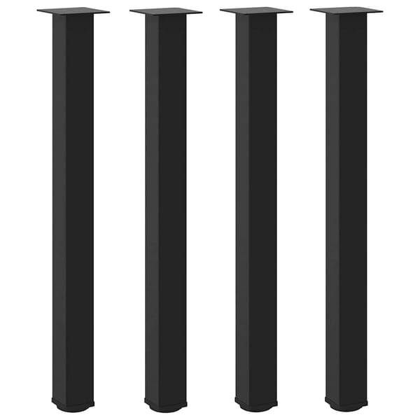 vidaXL barbordsben 4 stk. sort 90-92 cm stål