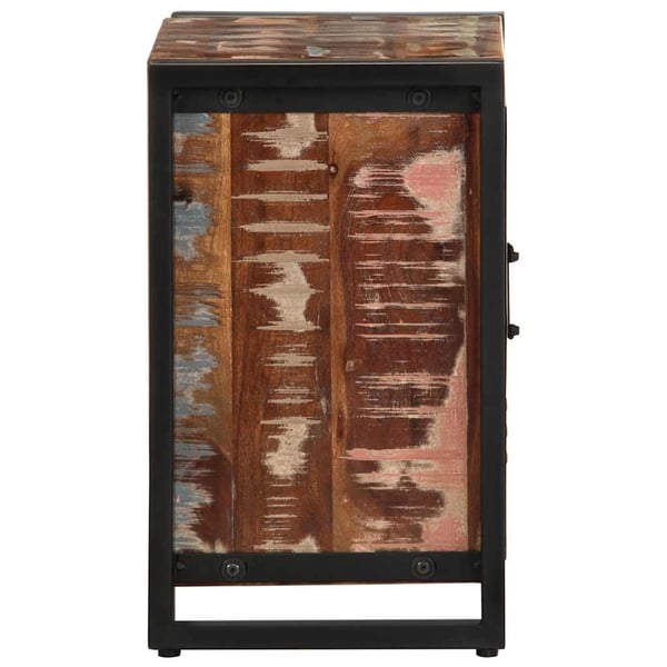 vidaXL Nattbord flerfarget 40x30x51 cm gjenvunnet heltre