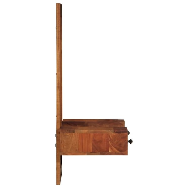 vidaXL Veggspeil med skuffer 60x33x90 cm heltre akasie