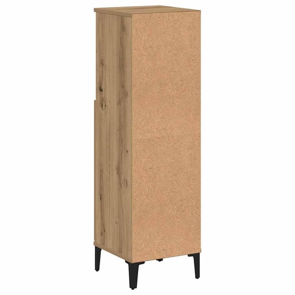 vidaXL Baderomsskap artisan eik 30x30x100 cm konstruert tre