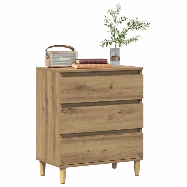 vidaXL Skjenk artisan eik 60x35x70 cm konstruert tre