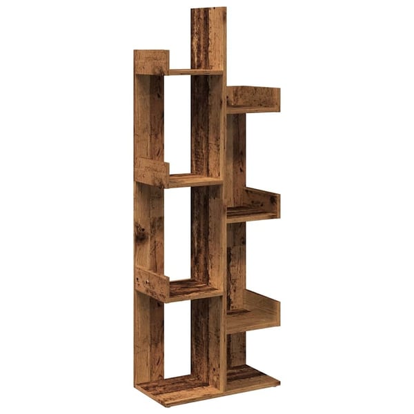 vidaXL Kirjahylly vanhaa puuta 48x25,5x140 cm lastulevy