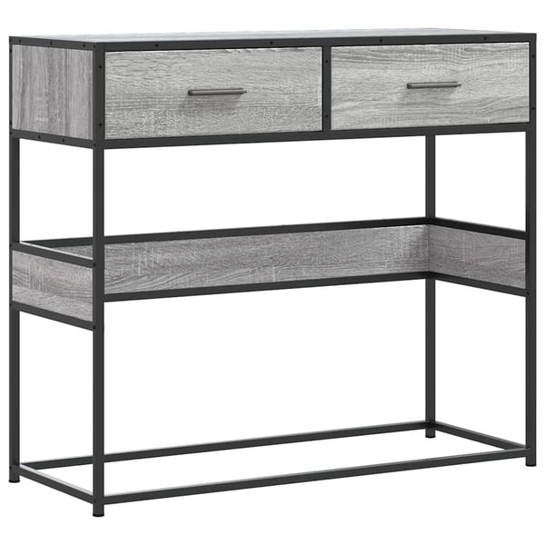 vidaXL Konsollbord grå sonoma 90x35x80 cm konstruert tre