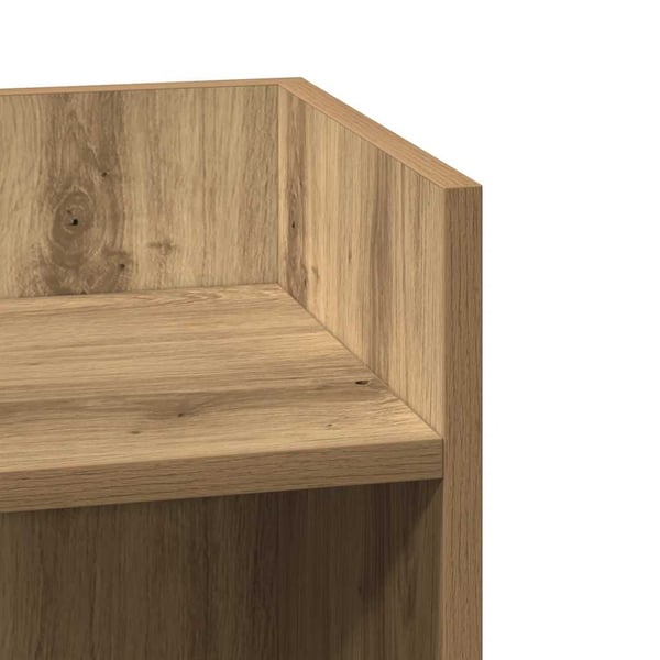 vidaXL Sidebord 2 stk med hylle artisan eik 25,5x27x60 cm