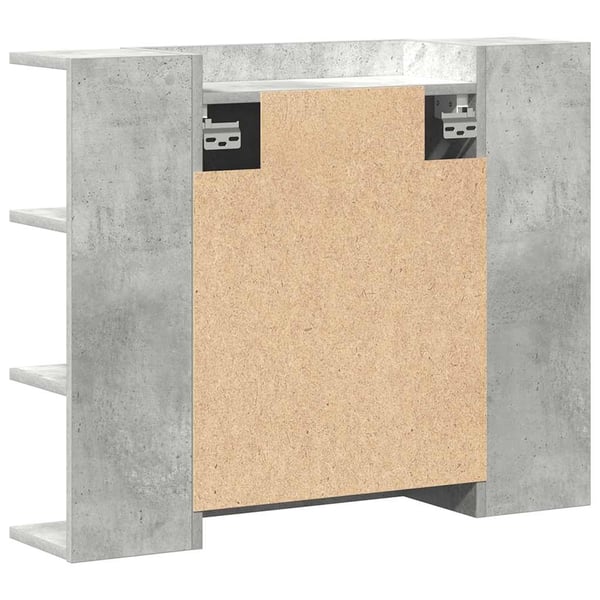 vidaXL Speilskap til baderom betonggrå 80x20,5x64 cm sponplate
