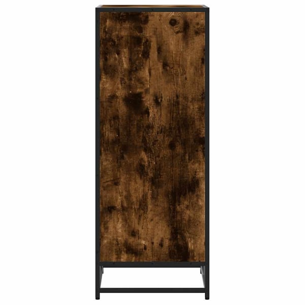 vidaXL Skohylle røkt eik 48x38x97,5 cm konstruert tre