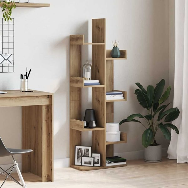 vidaXL Bokhylle artisan eik 48x25,5x140 cm konstruert tre