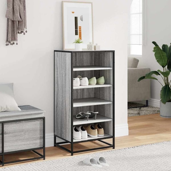 vidaXL skoreol 48x38x97,5 cm konstrueret træ grå