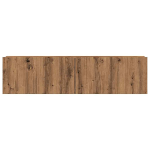 vidaXL Vegghengt TV-benk artisan eik 120x30x30 cm konstruert tre