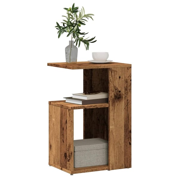 vidaXL sidebord 36x30x56 cm konstrueret træ antikt træ