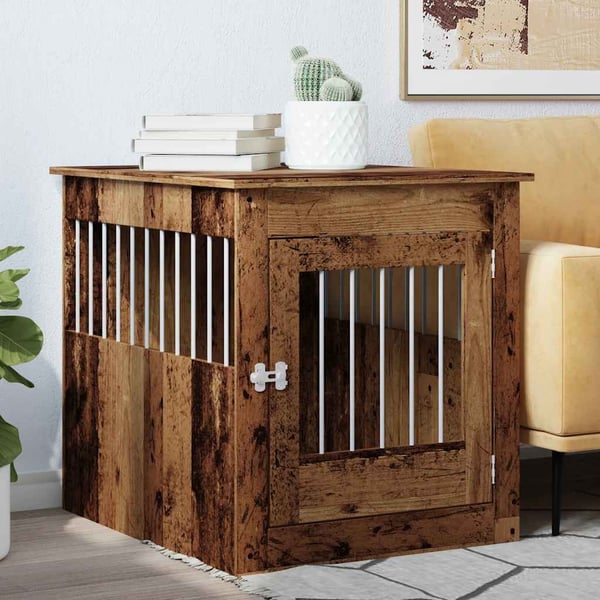 vidaXL Hundeburmøbler gammelt tre 64,5x80x71 cm konstruert tre