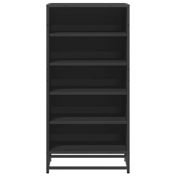 vidaXL Skohylle svart 48x38x97,5 cm konstruert tre