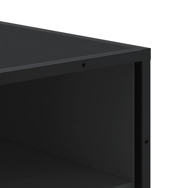 vidaXL Skohylle svart 48x38x97,5 cm konstruert tre