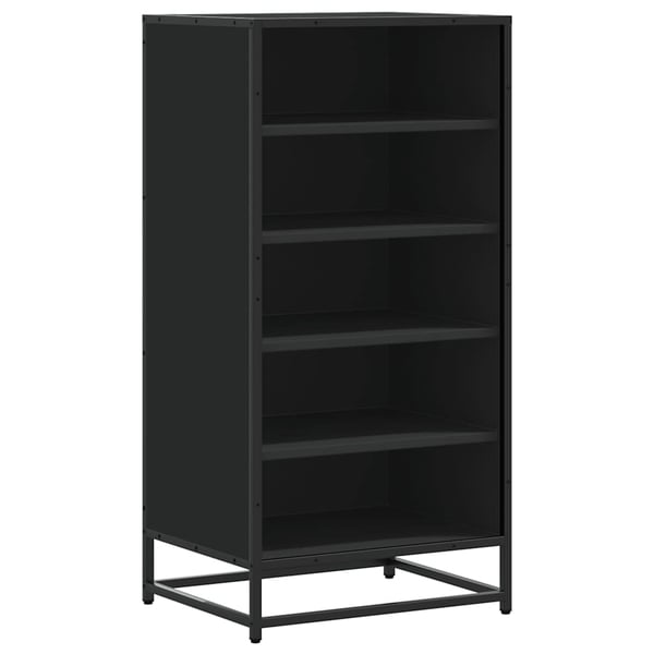 vidaXL Skohylle svart 48x38x97,5 cm konstruert tre