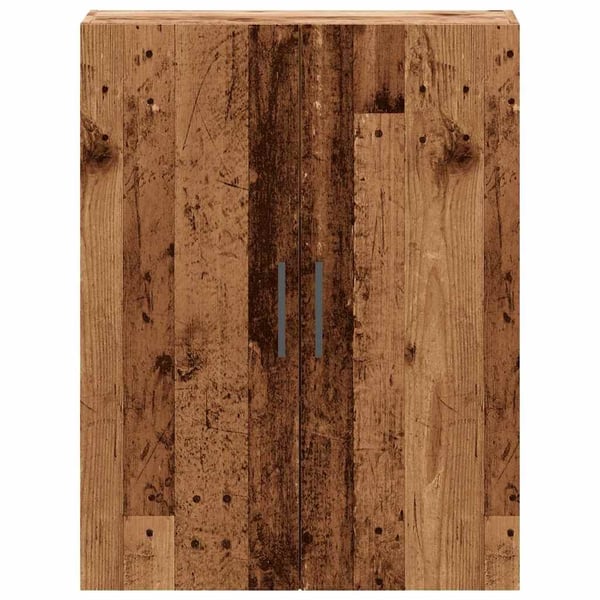 vidaXL Veggmontert skap gammelt tre 69,5x34x90 cm