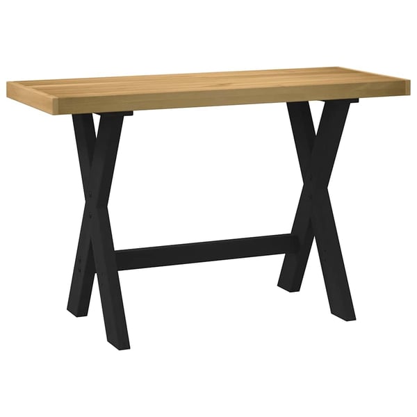 vidaXL skrivebord NOAIN X-formede ben 120x50x75cm massivt træ fyrretræ