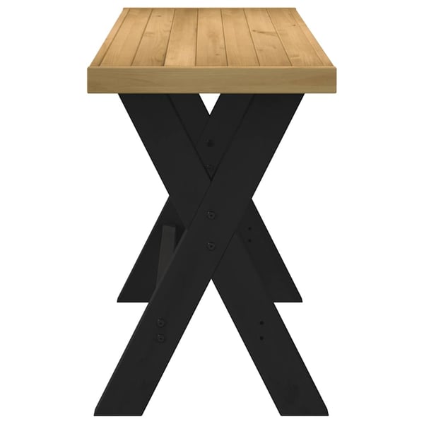 vidaXL Skrivebord NOAIN X-formede ben 120x50x75 cm heltre furu