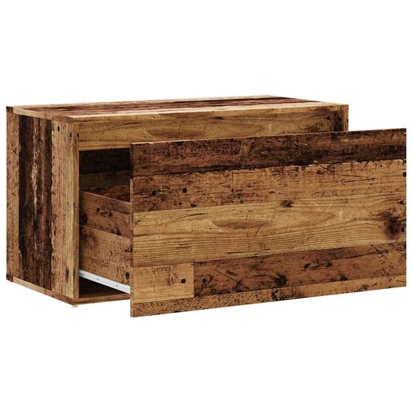 vidaXL Entrébænk 80x40x45 cm gammelt træ spånplade