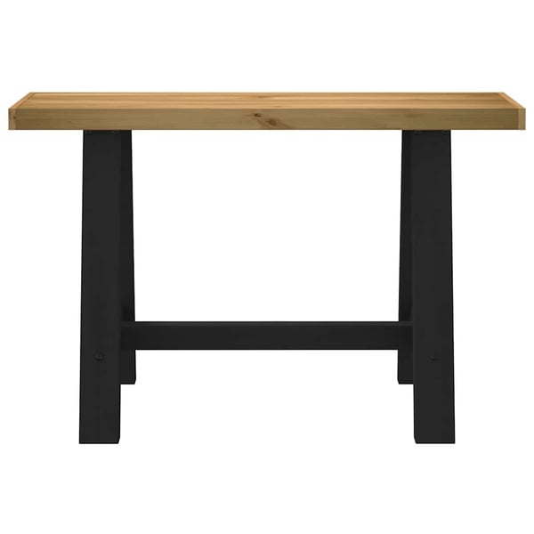 vidaXL Konsollbord NOAIN A-formede ben 120x30x75 cm heltre furu