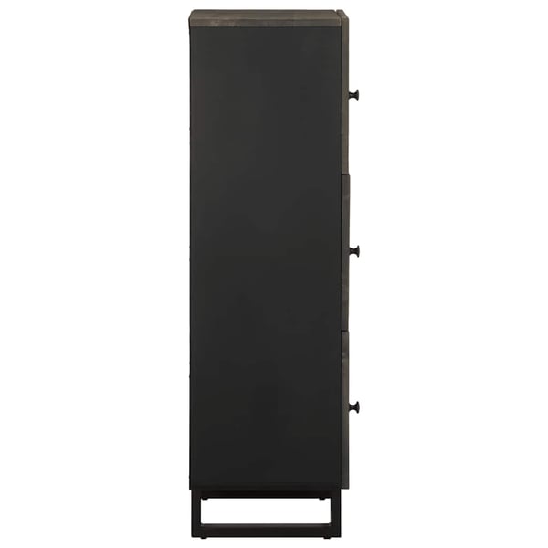vidaXL Highboard svart 40x33x110 cm heltre mango
