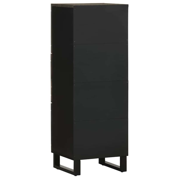 vidaXL Highboard svart 40x33x110 cm heltre mango