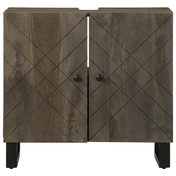vidaXL Allaskaappi musta 62x33x58 cm massiivipuu mango