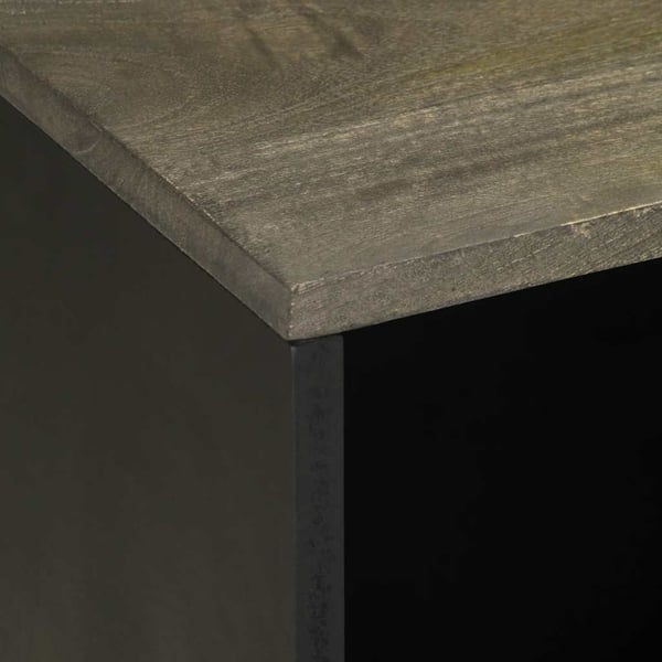 vidaXL TV-benk svart 80x33x46 cm heltre mango
