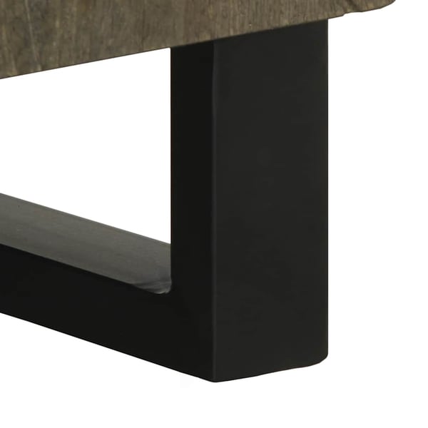 vidaXL Skjenk svart 60x33x75 cm heltre mango