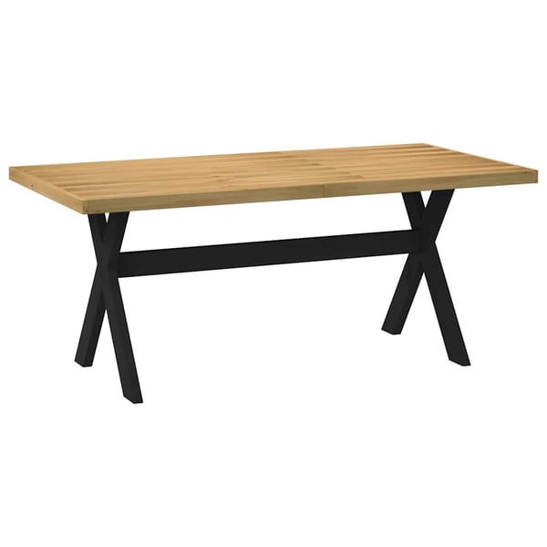 vidaXL Spisebord NOAIN X-formede ben 180x90x75 cm heltre furu