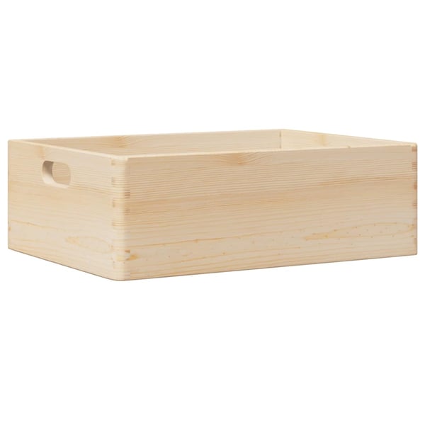 vidaXL trækasse med håndtag 40x30x13 cm massivt træ fyrretræ