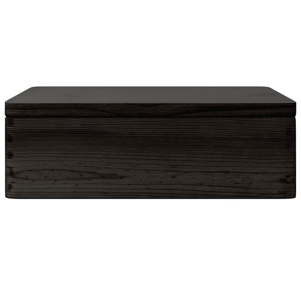vidaXL Trekasse med lokk svart 40x30x13 cm heltre furu