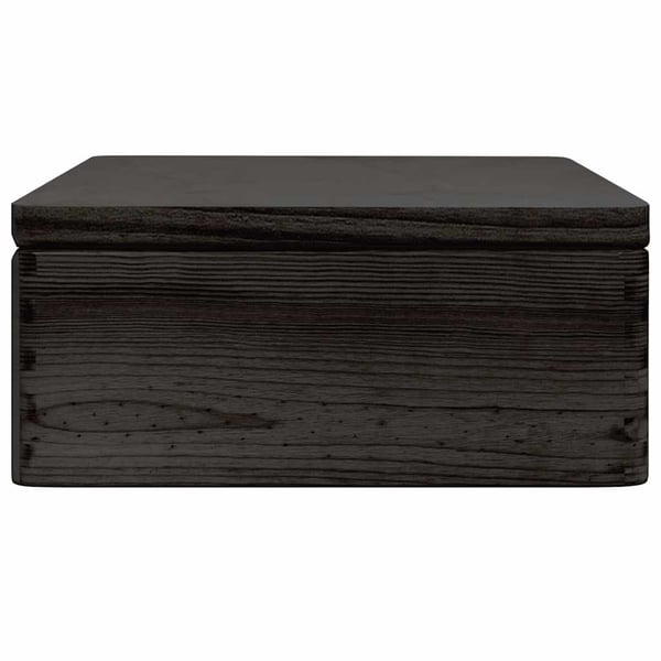 vidaXL Trekasse med lokk svart 40x30x13 cm heltre furu