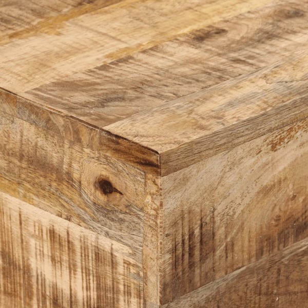 vidaXL Konsollbord 110x30x75 cm grovt heltre mangotre og jern