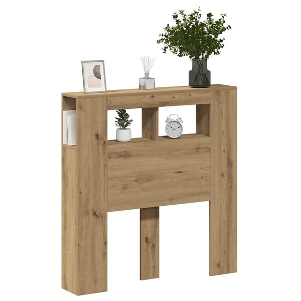 vidaXL Sengegavl med LED artisan eik 100x18,5x103,5 cm konstruert tre