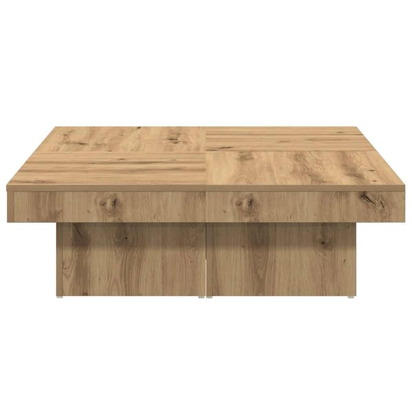 vidaXL Salongbord artisan eik 90x90x28 cm konstruert tre