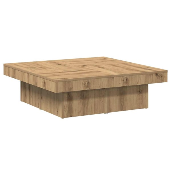 vidaXL Salongbord artisan eik 90x90x28 cm konstruert tre